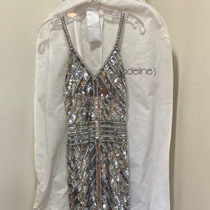 Sherri Hill Sequin Silver Dress